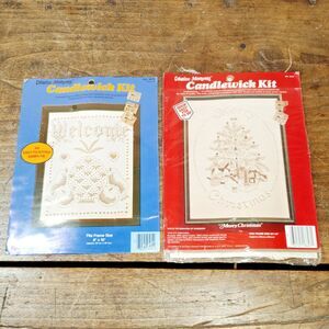 WELCOME & MERRY CHRISTMAS Candlewick Needlework Pineapple Kits Stitching Creativ